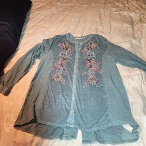 Soft Surroundings L'Enchante Embroidered Top